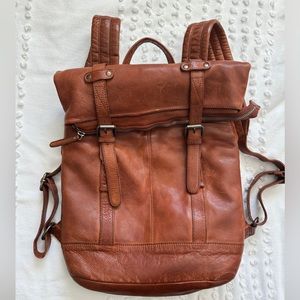 Brown Leather Backpack